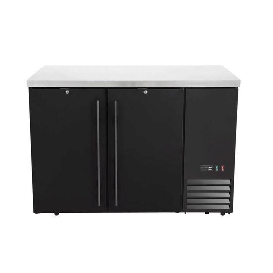 Masă frigorifică de bar cu uși, Arktic, 4 rafturi, 283L, Negru, 230V/185W, 1217x631x(H)865mm