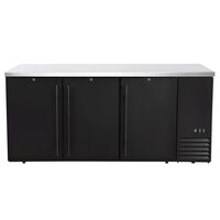 Masă frigorifică de bar cu uși, Arktic, 6 rafturi, 493L, Negru, 230V/185W, 1826x631x(H)865mm