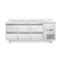 Masă frigorifică, 6 sertare, Arktic, 135L, Argintiu, 230V/400W, 1795x700x(H)755mm