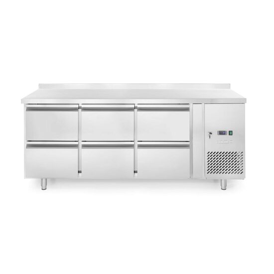 Masă frigorifică, 6 sertare, Arktic, 135L, Argintiu, 230V/400W, 1795x700x(H)755mm