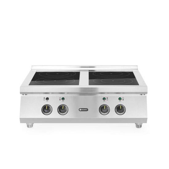 Mașină de gătit cu inducție, 4 zone, HENDI, 2x3.5 kW hobs & 2x5 kW hobs, 400V/17000W, 800x700x(H)311mm