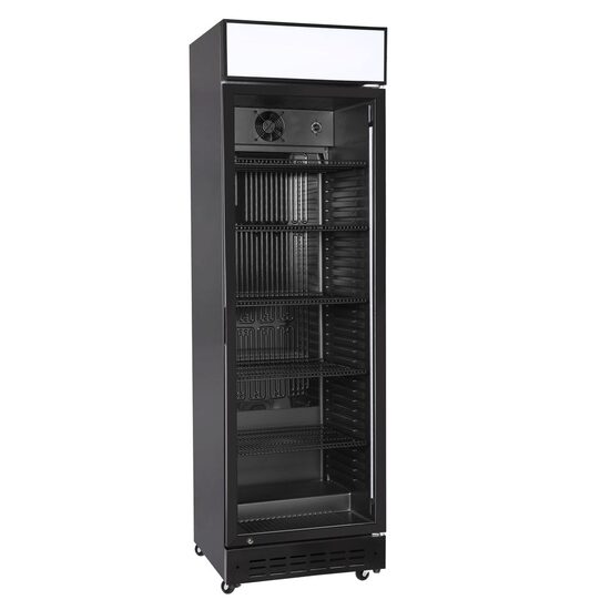 Răcitor de bar cu o ușă, Arktic, Carcasă cu iluminare LED și întrerupător , 274L, Negru, 230V/250W, 600x577x(H)2029mm