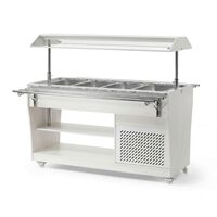 Vitrina rece tip bufet pentru salate, Arktic, GN 1/1, Alb, 230V/170W, 1490x765x(H)1370mm