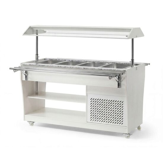 Vitrina rece tip bufet pentru salate, Arktic, GN 1/1, Alb, 230V/170W, 1490x765x(H)1370mm