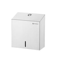 Dispenser pentru prosoape de hartie, cu inchidere, HENDI, 250 bucati, Argintiu, 260x120x(H)160mm