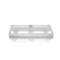 Carucior pentru recipiente, 6 roti, HENDI, Argintiu, 655x415x(H)130mm