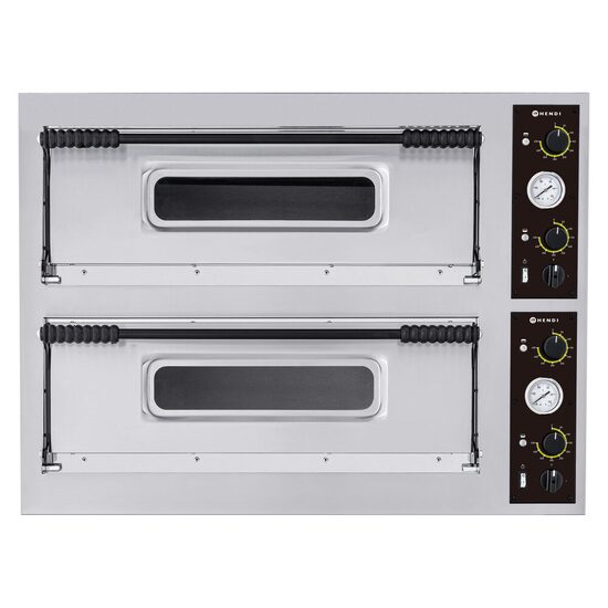 Cuptor pizza BASIC XXL 66 - HENDI - 2 camere - 400V/18000W - 1365 x 955 x (H)745 mm