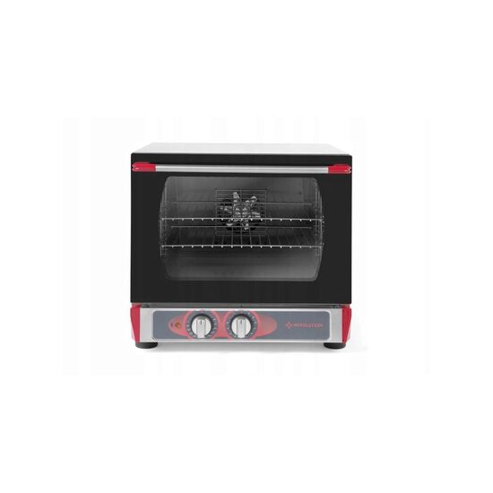 Cuptor convectie Revolution by Hendi, 2 gratare 450x340 mm incluse, 2 elemente incalzire, capacitate 4 tavi 450x340 mm (nu sunt incluse), termostat reglabil, 50-300 gr C, 2600 W, timer 0 - 120 min, 560x594 (H) 575 mm