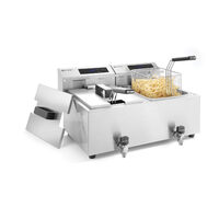 Friteuza MasterCook cu robinet scurgere - 2 x 8 lt.