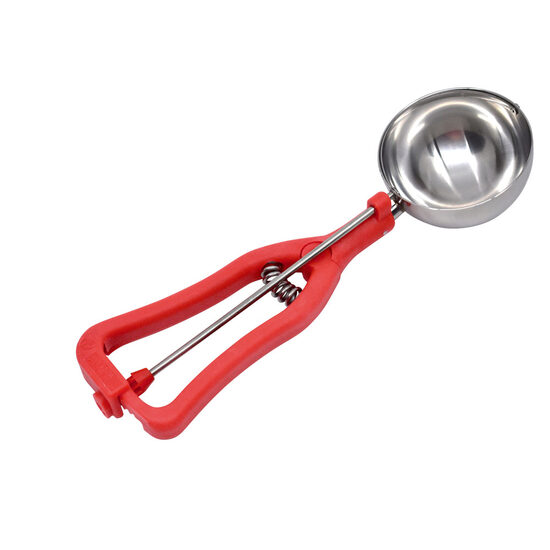 Lingura dozatoare inghetata, inox, maner policarbonat, diametru 39 mm, rosu