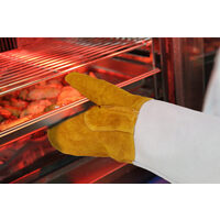 Set 2 manusi din piele pentru cuptor cu protectie pana la 250 gr C, lungime 460 mm, Hendi