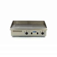 Gratar electric profesional Maxima , Inox, suprafata neteda si striata, putere 4400 W, termostat reglabil: 0 ° C pana la 300 °C, 735 x 415 mm