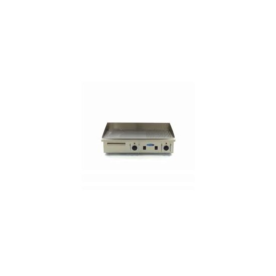 Gratar electric profesional Maxima , Inox, suprafata neteda si striata, putere 4400 W, termostat reglabil: 0 ° C pana la 300 °C, 735 x 415 mm