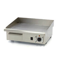 Gratar electric profesional Maxima, Inox, suprafata neteda 550x450mm putere 3000 W, termostat reglabil: 0 ° C pana la 300 °C, 550x450x230 mm