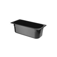 Tava profesionala Gastronorm policarbonat pentru inghetata, 5 litri, 360x165x(h)120 mm, Negru