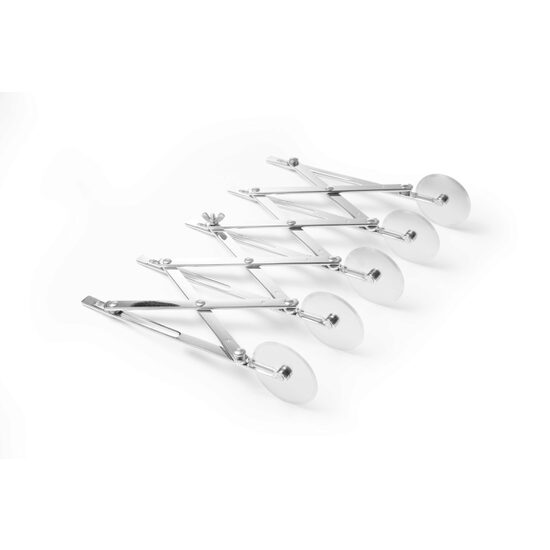 Taietor pentru aluat din otel inoxidabil cu 5 role, 222x56x(h)55 mm