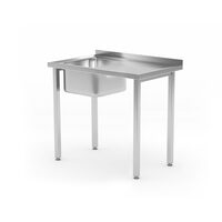 Spalator cu 1 cuva, fara polita, HENDI, Budget Line,vas pentru chiuveta pe partea stanga ,800x600x(H)850mm