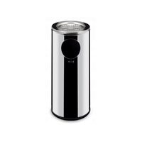 Cos de gunoi cu scrumiera, capacitate 33 litri, Inox, diametru 135 mm, baza din cauciuc antiderapant, interior/exterior, 240x(H)660mm