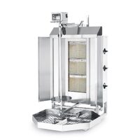 Kebab Grill Profi Line pe gaz , cu 3 arzatoare, dimensiune maxima rola carne 400x(H)510 mm, 470x550x(H)960, 9.75 KW, Inox, maxim 40 kg carne