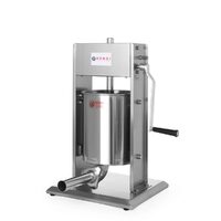 Aparat umplut carnati inox,  profesional, manual, capacitate 3 litri, Hendi Profi Line, 3 palnii incluse