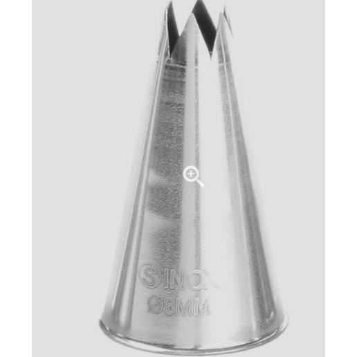 Varf decorare pentru cofetarie/patiserie, Hendi, forma stea, Inox, diametru 6 mm